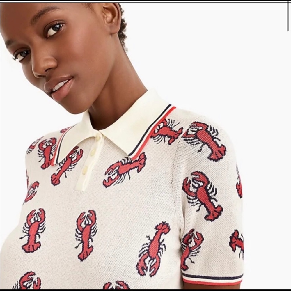 J.crew x Reed lobster sweater polo xs